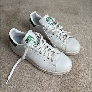 Adidas Stan Smith White and PrimeGreen Sneakers Men’s Size 8.5